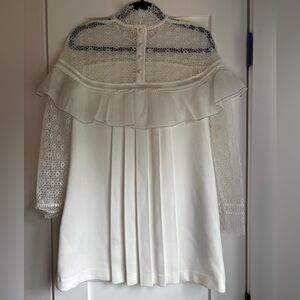 Self-Portrait White Lace Mini Dress